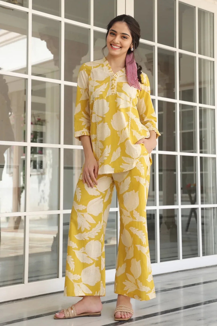 Yellow Floral Co-Ord Set